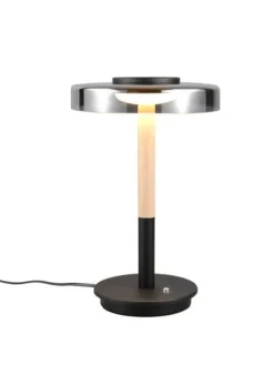 Trio Lighting Sisustusvalaisimet|pöytävalaisin Celeste LED mattamusta/kromattu/