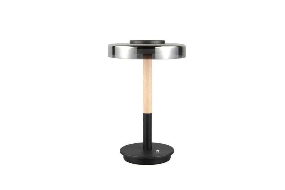 Trio Lighting Sisustusvalaisimet|pöytävalaisin Celeste LED mattamusta/kromattu/