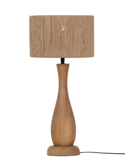 Trio Lighting Sisustusvalaisimet|pöytävalaisin Toba E27 puu/beige