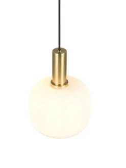 Trio Lighting Sisustusvalaisimet|riippuvalaisin Diva E27 mattamessinki/valkoine