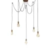 riippuvalaisin Cord 5-os E27 antiikkikupari>Trio Lighting Sale