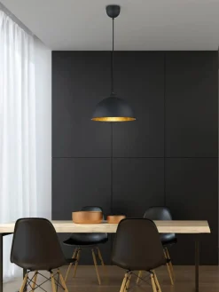 Trio Lighting Sisustusvalaisimet|riippuvalaisin Jimmy E27 musta/kultainen