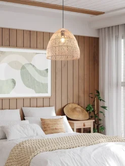 Trio Lighting Sisustusvalaisimet|riippuvalaisin Rike E27 rottinki