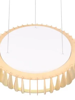 Trio Lighting Sisustusvalaisimet|riippuvalaisin Monte LED 60 cm valkoinen/puu