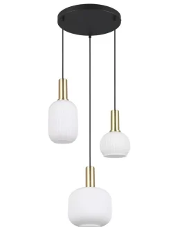 Trio Lighting Sisustusvalaisimet|riippuvalaisin Diva 3-os E27 mattamessinki/val