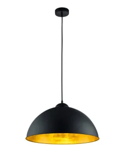 Trio Lighting Sisustusvalaisimet|riippuvalaisin Romino II E27 mattamusta/kulta