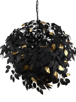 Trio Lighting Sisustusvalaisimet|riippuvalaisin Leavy 70 cm 4xE14 mattamusta