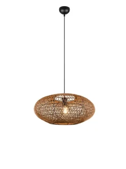 riippuvalaisin Hedda E27 mattamusta/sisal>Trio Lighting Outlet