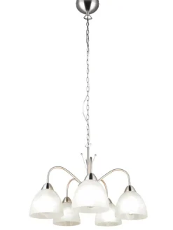 Trio Lighting Sisustusvalaisimet|riippuvalaisin Dobby 5-os E27 harjattu teräs/a