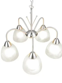 Trio Lighting Sisustusvalaisimet|riippuvalaisin Dobby 5-os E27 harjattu teräs/a