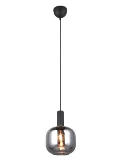 Trio Lighting Sisustusvalaisimet|riippuvalaisin Diva E27 mattamusta/kromattu