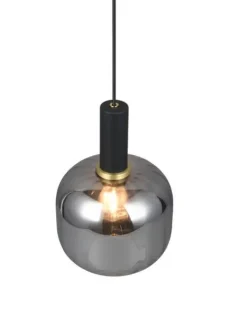 Trio Lighting Sisustusvalaisimet|riippuvalaisin Diva E27 mattamusta/kromattu