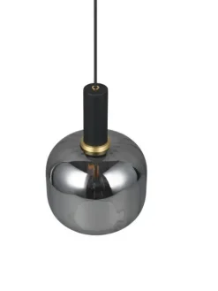 Trio Lighting Sisustusvalaisimet|riippuvalaisin Diva E27 mattamusta/kromattu