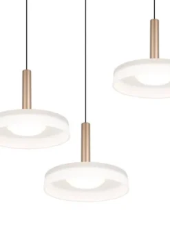 Trio Lighting Sisustusvalaisimet|riippuvalaisin Celeste LED 3-os kahvinruskea