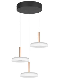 Trio Lighting Sisustusvalaisimet|riippuvalaisin Celeste LED 3-os kahvinruskea