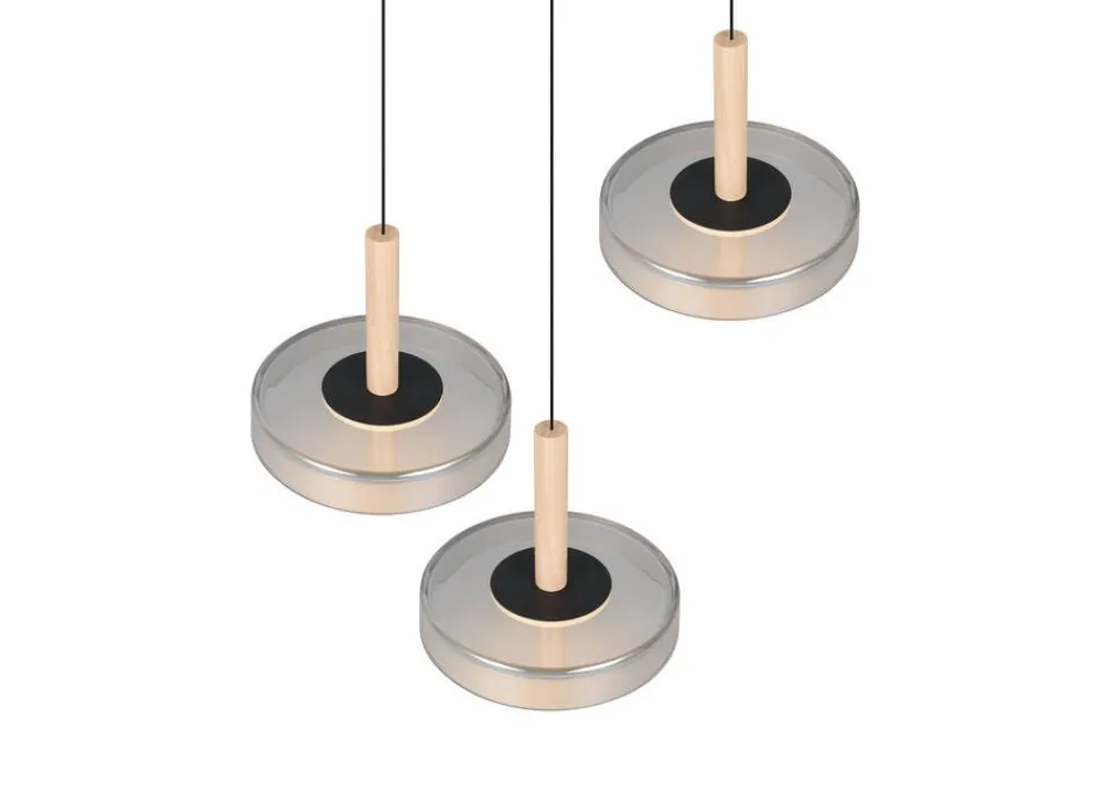 Trio Lighting Sisustusvalaisimet|riippuvalaisin Celeste LED 3-os mattamusta/kro