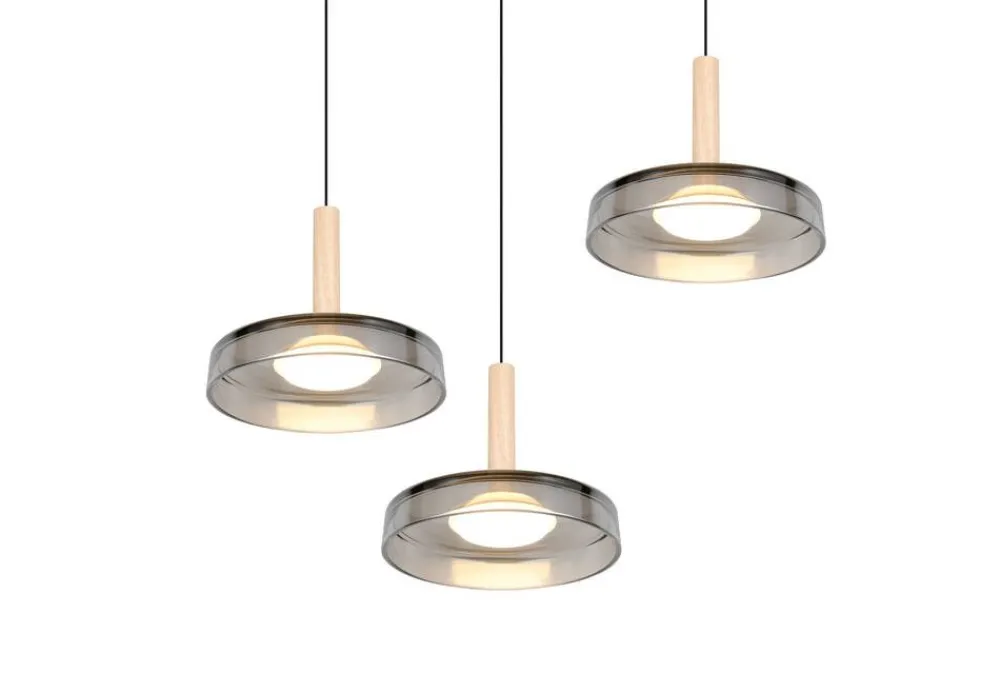 Trio Lighting Sisustusvalaisimet|riippuvalaisin Celeste LED 3-os mattamusta/kro