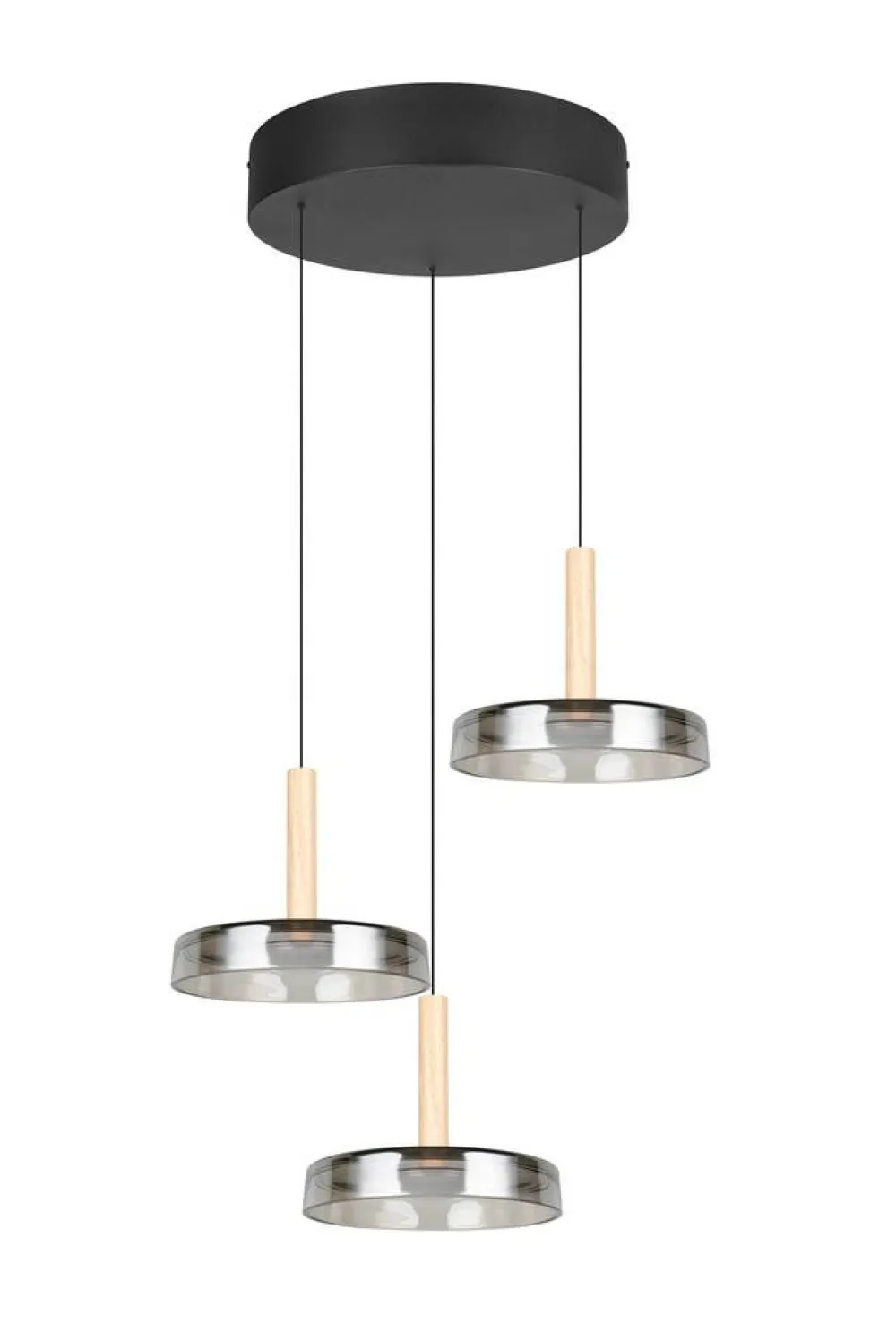 Trio Lighting Sisustusvalaisimet|riippuvalaisin Celeste LED 3-os mattamusta/kro