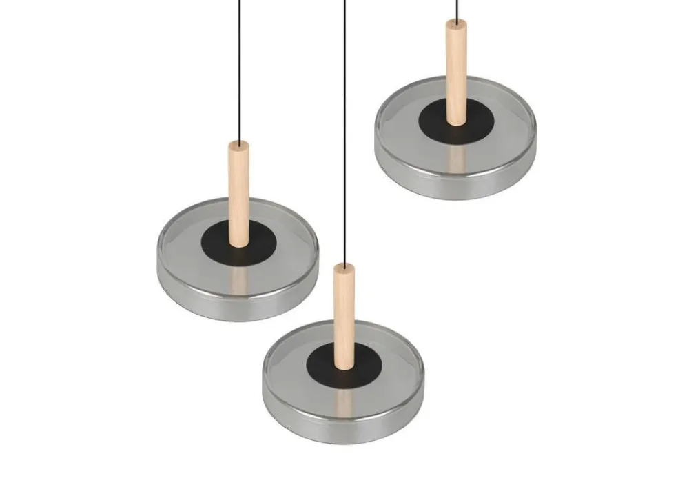 Trio Lighting Sisustusvalaisimet|riippuvalaisin Celeste LED 3-os mattamusta/kro