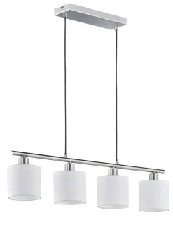 riippuvalaisin Tommy 4xE14 harjattu teräs/valk>Trio Lighting