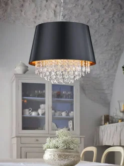 Trio Lighting Sisustusvalaisimet|riippuvalaisin Loreley 3xE14 musta/kulta