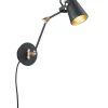 Trio Lighting Sisustusvalaisimet|seinävalaisin Edward E14 mattamusta/kulta
