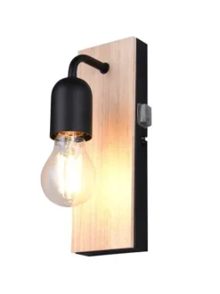 Trio Lighting Sisustusvalaisimet|seinävalaisin Arturo H2O 1-os E27 puu/mattamus
