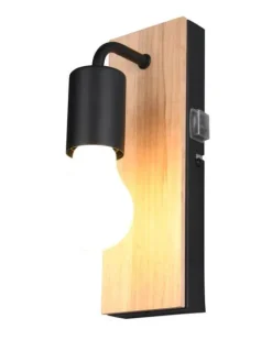 Trio Lighting Sisustusvalaisimet|seinävalaisin Arturo H2O 1-os E27 puu/mattamus