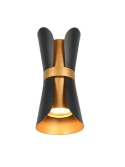 Trio Lighting Sisustusvalaisimet|seinävalaisin Coat 2xGU10 mattamusta/kulta