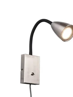 Trio Lighting Sisustusvalaisimet|seinävalaisin Wanda GU10 harjattu teräs