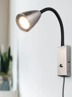 Trio Lighting Sisustusvalaisimet|seinävalaisin Wanda GU10 harjattu teräs