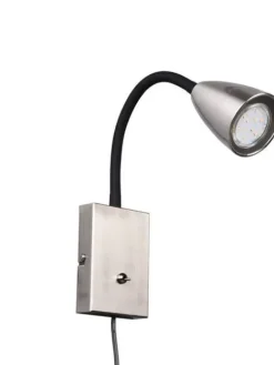 Trio Lighting Sisustusvalaisimet|seinävalaisin Wanda GU10 harjattu teräs
