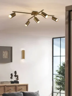 Trio Lighting Sisustusvalaisimet|seinävalaisin Marley 2xGU10 antiikkimessinki