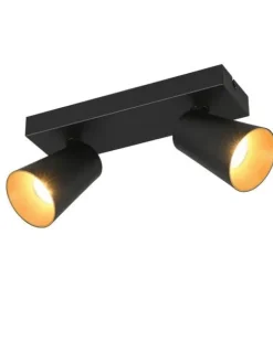 Trio Lighting Sisustusvalaisimet|spottivalaisin Sharp 2-os GU10 mattamusta/kult