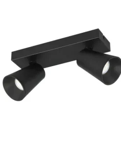 Trio Lighting Sisustusvalaisimet|spottivalaisin Sharp 2-os GU10 mattamusta/kult