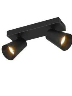 Trio Lighting Sisustusvalaisimet|spottivalaisin Sharp 2-os GU10 mattamusta/kult