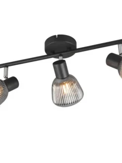 Trio Lighting Sisustusvalaisimet|spottivalaisin Tarifa 3-os E14 mattamusta/krom
