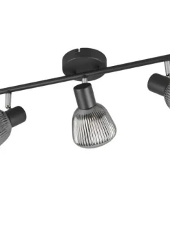 Trio Lighting Sisustusvalaisimet|spottivalaisin Tarifa 3-os E14 mattamusta/krom