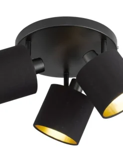 Trio Lighting Sisustusvalaisimet|spottivalaisin Tommy 3-os E14 mattamusta/kulta