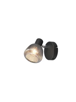 spottivalaisin Tarifa 1-os E14 mattamusta/krom>Trio Lighting Best