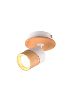 Trio Lighting Sisustusvalaisimet|spottivalaisin Aruni 1-os GU10 puu/mattavalkoi