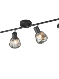 Trio Lighting Sisustusvalaisimet|spottivalaisin Tarifa 4-os E14 mattamusta/krom