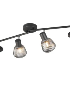 Trio Lighting Sisustusvalaisimet|spottivalaisin Tarifa 4-os E14 mattamusta/krom