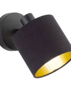 spottivalaisin Tommy 1-os E14 mattamusta/kulta>Trio Lighting