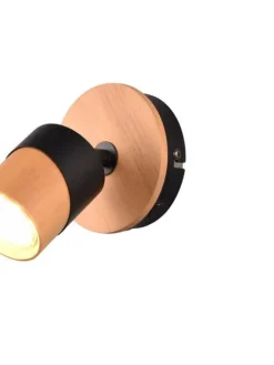 spottivalaisin Aruni 1-os GU10 puu/mattamusta>Trio Lighting Sale