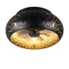 Trio Lighting Sisustusvalaisimet|tuuletinkattovalaisin Bidar 3xE27 mattamusta/k