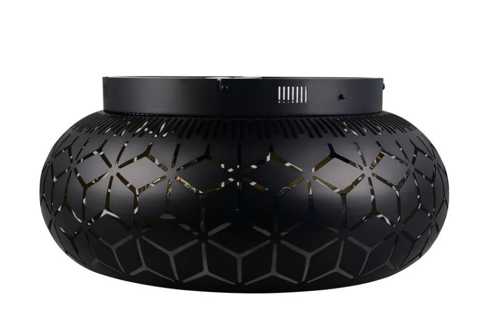Trio Lighting Sisustusvalaisimet|tuuletinkattovalaisin Bidar 3xE27 mattamusta/k