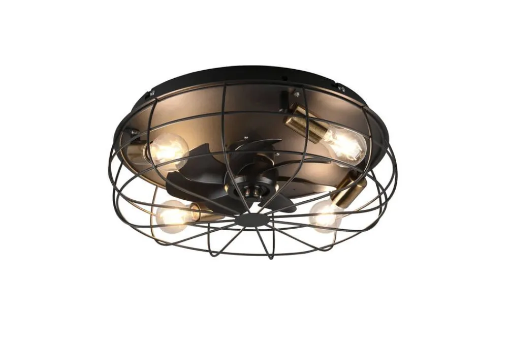 Trio Lighting Sisustusvalaisimet|tuuletinkattovalaisin Trondheim 4xE27 mattamus