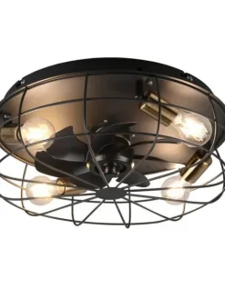 Trio Lighting Sisustusvalaisimet|tuuletinkattovalaisin Trondheim 4xE27 mattamus