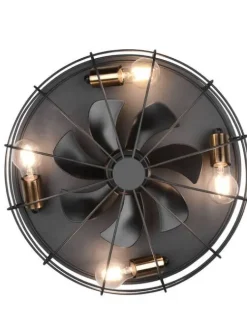 Trio Lighting Sisustusvalaisimet|tuuletinkattovalaisin Trondheim 4xE27 mattamus